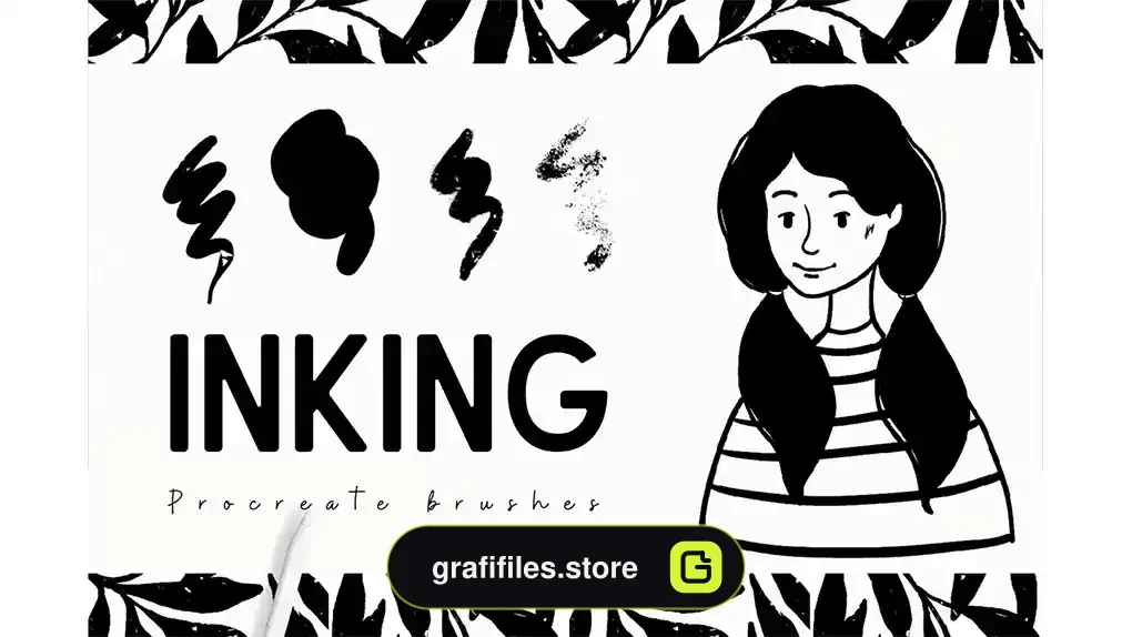 دانلود 19 براش پروکریت جوهر Inking Brushes for Procreate