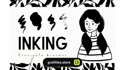 دانلود 19 براش پروکریت جوهر Inking Brushes for Procreate