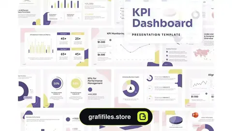 قالب پاورپوینت KPI Dashboard Presentation