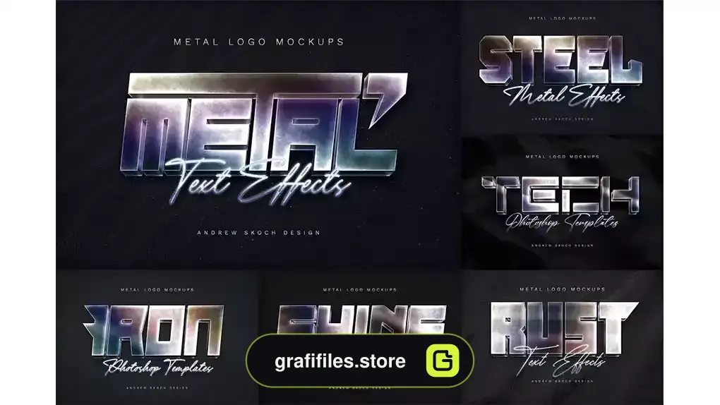 افکت متن و لوگو فلزی Metal Text and Logo Effects