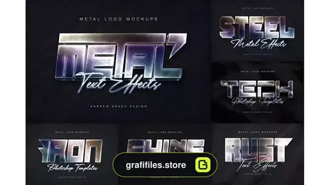 افکت متن و لوگو فلزی Metal Text and Logo Effects