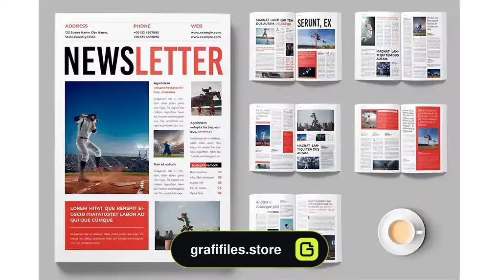 قالب ایندیزاین روزنامه NewsLetter