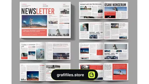 قالب ایندیزاین روزنامه NewsLetter Landscape