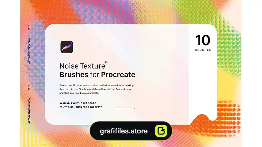 دانلود 10 براش پروکریت Noise Procreate Retro Brushes