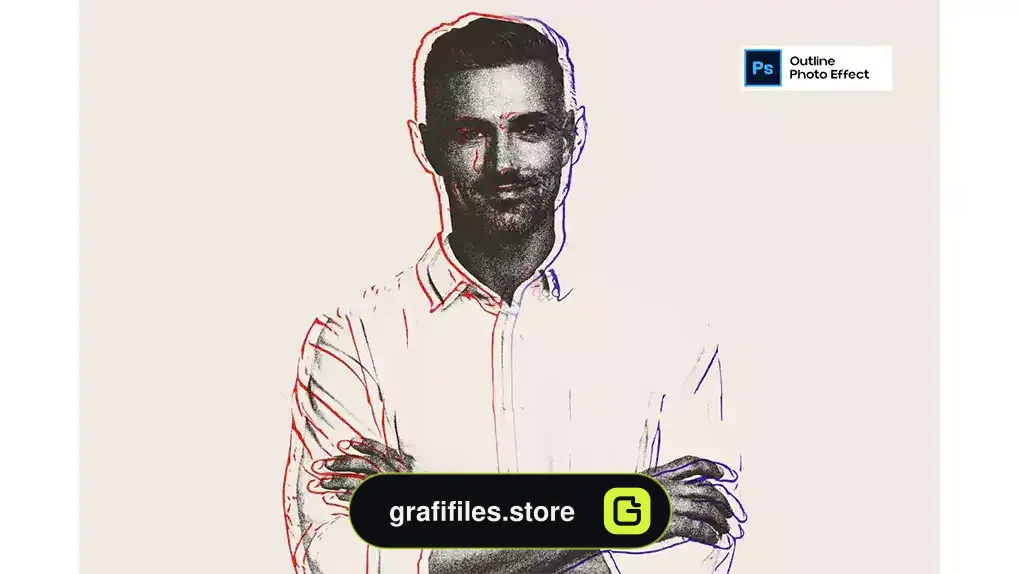 افکت عکس اوت لاین Outline Photo Effect