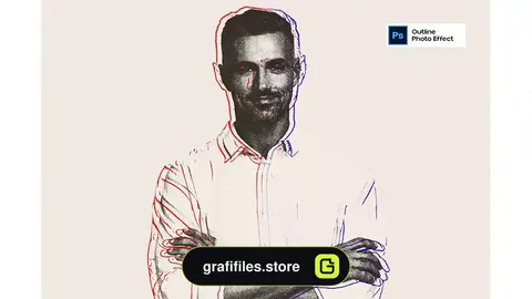 افکت عکس اوت لاین Outline Photo Effect