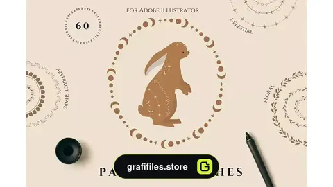 براش ایلوستریتور Pattern Border Brushes for AI