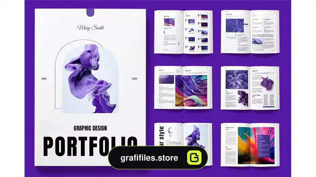 قالب ایندیزاین نمونه کار Portfolio Layout