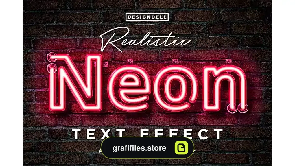 افکت متن نئون واقعی Realistic Neon Photoshop Effect