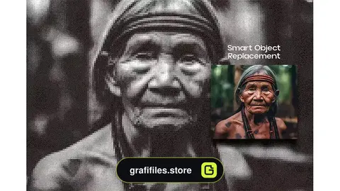 افکت عکس پیکسلی رترو Retro Pixels Photo Effect