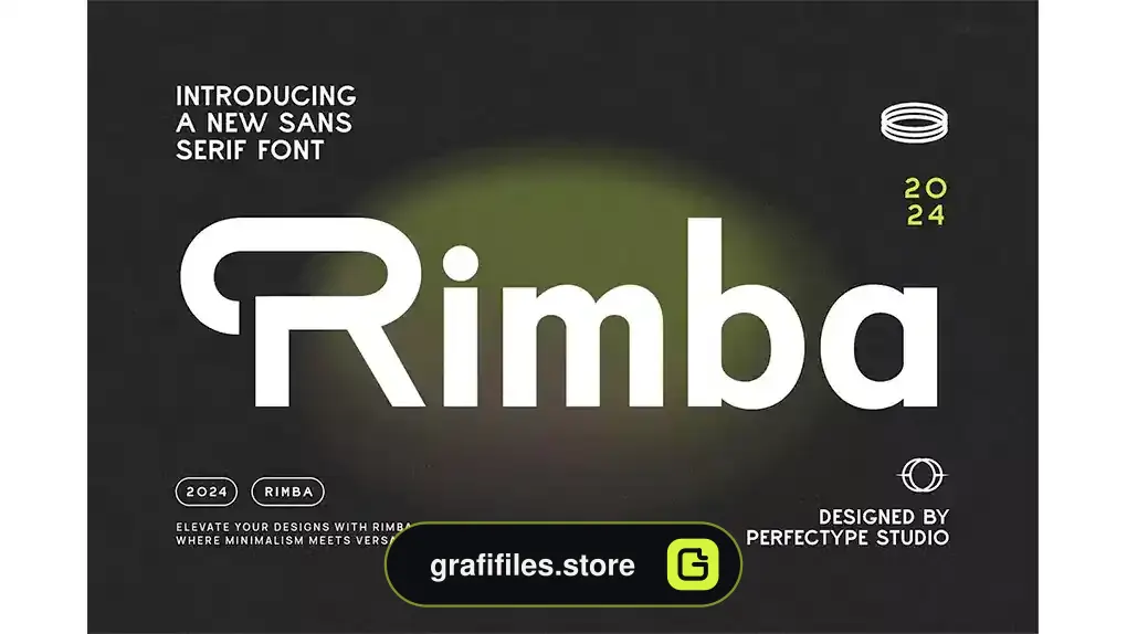 فونت انگلیسی مدرن Rimba Modern Futuristic Sans Serif Font