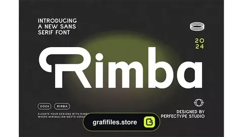 فونت انگلیسی مدرن Rimba Modern Futuristic Sans Serif Font