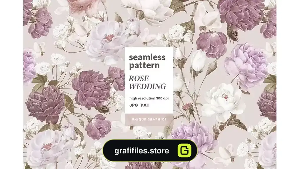 پترن گل رز Rose Wedding Pattern