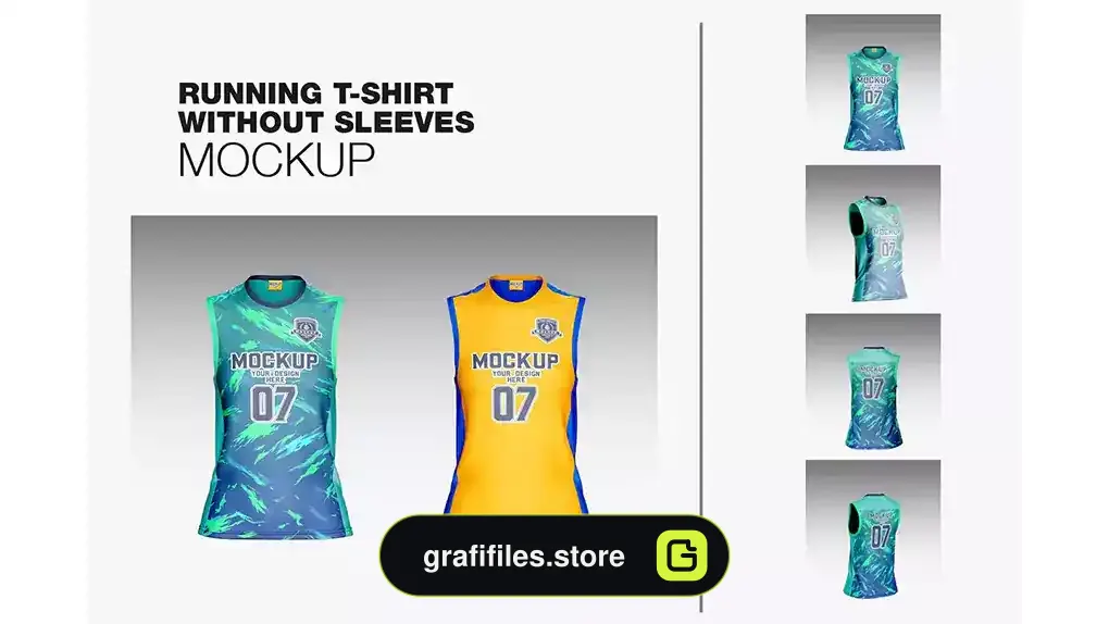 موکاپ لباس ورزشی بسکتبال Set Basketball Jersey Mockup
