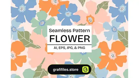 پترن گل Simple Flower Pattern