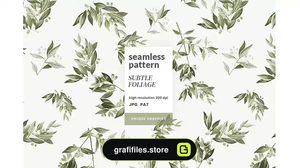 پترن شاخ و برگ Subtle Foliage Pattern
