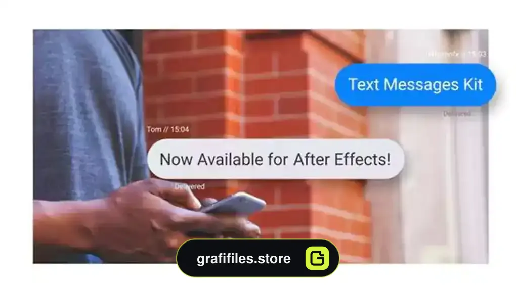پروژه افترافکت نمایش پیامک Text Messages