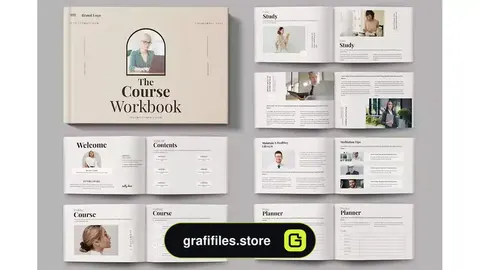 قالب ایندیزاین ورک بوک The Course Of Workbook Landscape
