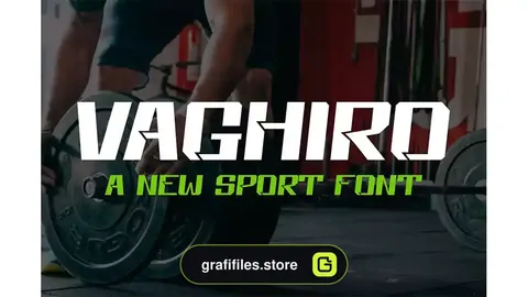 فونت انگلیسی گیمینگ Vaghiro - Gym & Sport Font