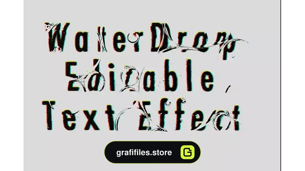 افکت متن قطره آب WaterDrop Text Effect