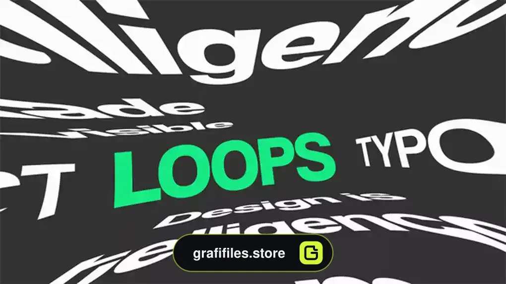 پروژه افترافکت تایپوگرافی انتزاعی Abstract Typography Loops
