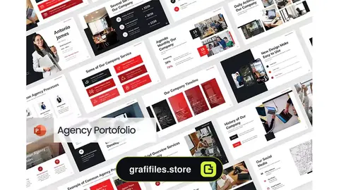 قالب پاورپوینت نمونه کار آژانس Agency Portfolio Presentation