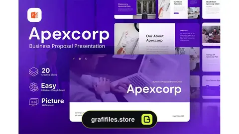 قالب پاورپوینت پروپوزال کسب و کار ApexCorp