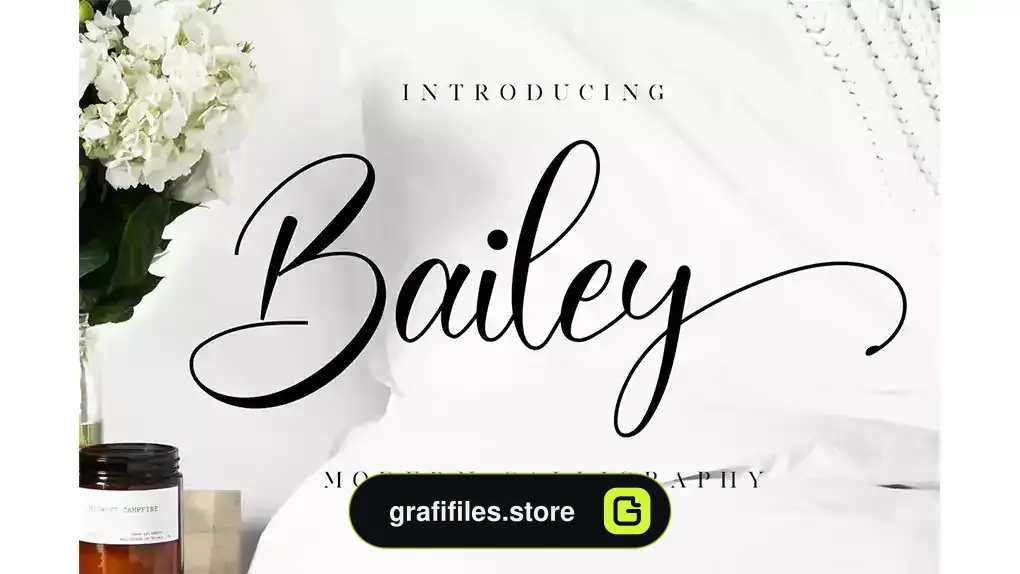 فونت انگلیسی دست نویس Bailey - Wedding Font
