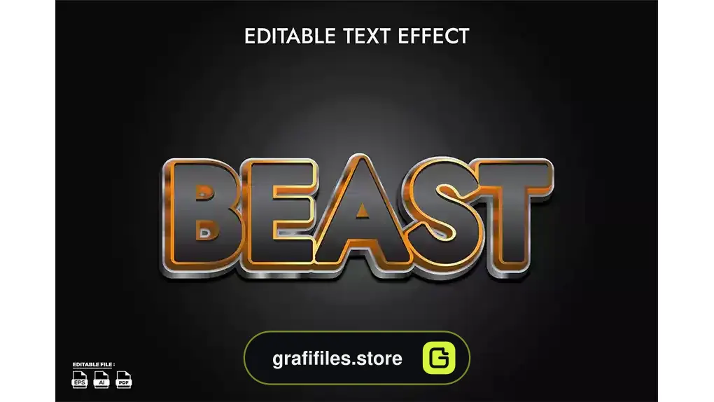 افکت متن Beast editable text effect