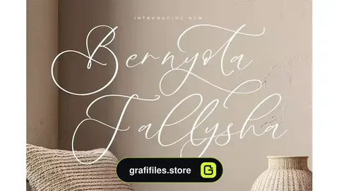 فونت انگلیسی دست نویس Bernyota Fallysha Signature Script