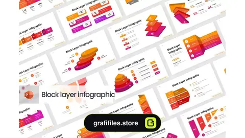 قالب پاورپوینت اینفوگرافی Block Layer Infographic