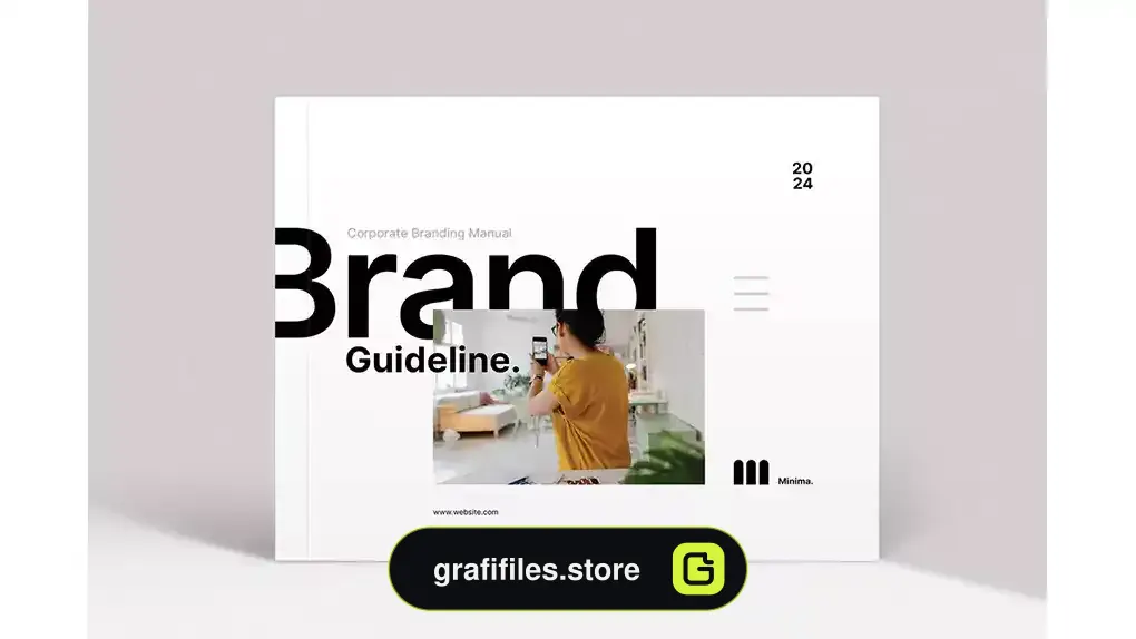 طرح لایه باز دفترچه راهنما Brand Guideline 2