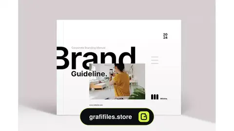 طرح لایه باز دفترچه راهنما Brand Guideline 2