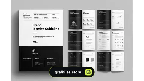 قالب ایندیزاین دفترچه راهنما Brand Identity Guideline