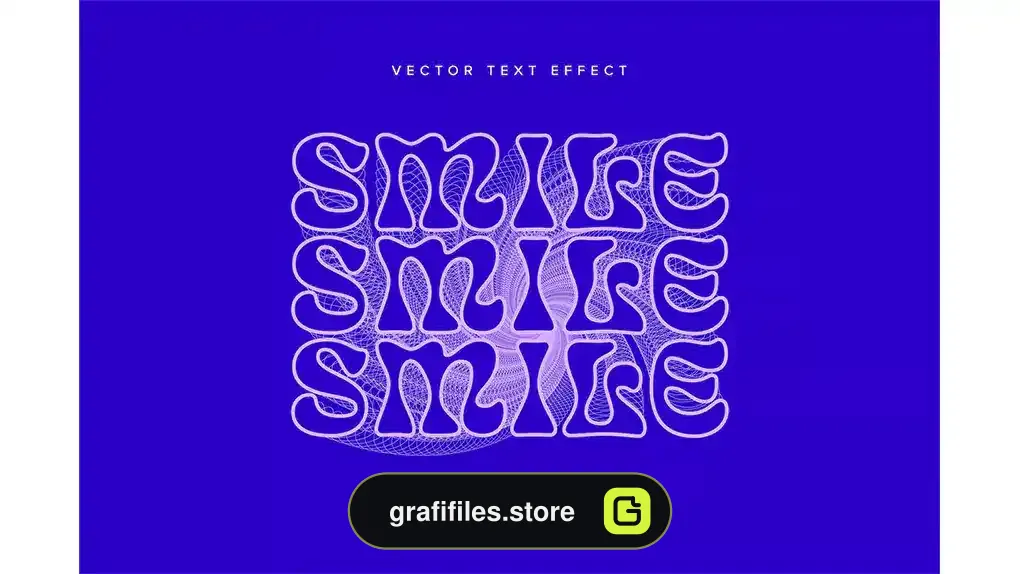 افکت متن مارپیچ Bright Spiral Vector Text Effect Mockup