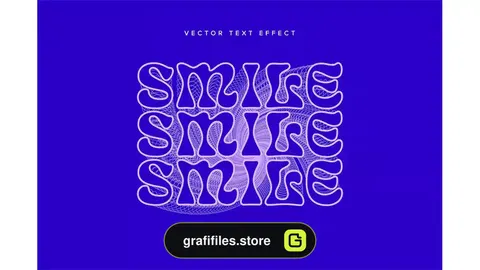 افکت متن مارپیچ Bright Spiral Vector Text Effect Mockup
