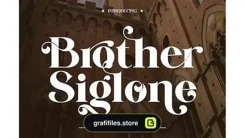 فونت انگلیسی کلاسیک Brother Siglone Elegant Ligature Serif