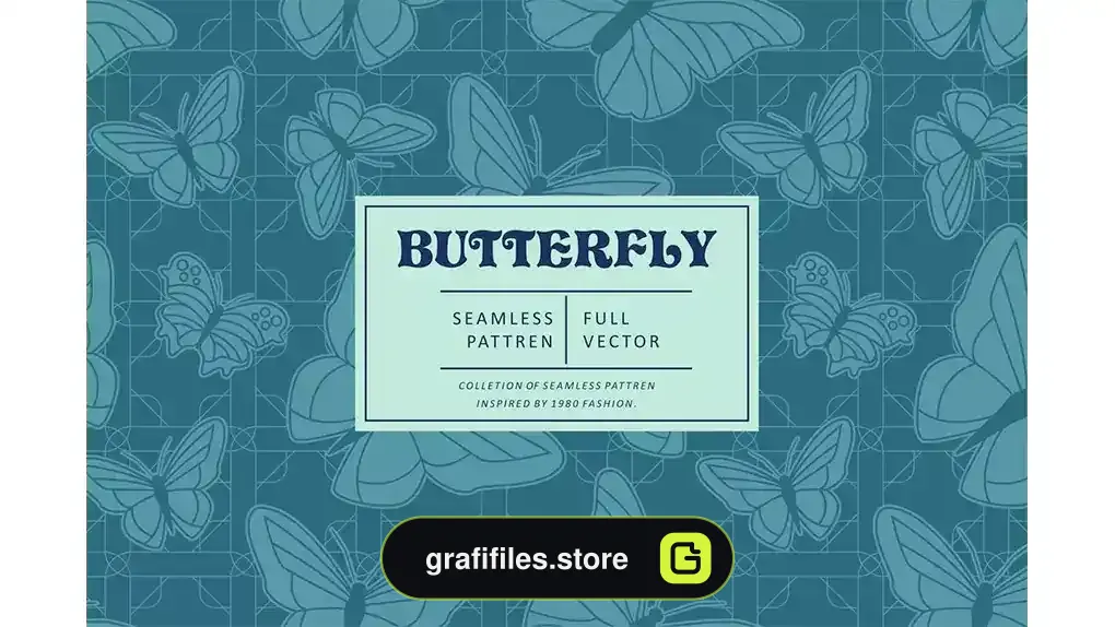 پترن پروانه Butterfly Seamless Pattern 2
