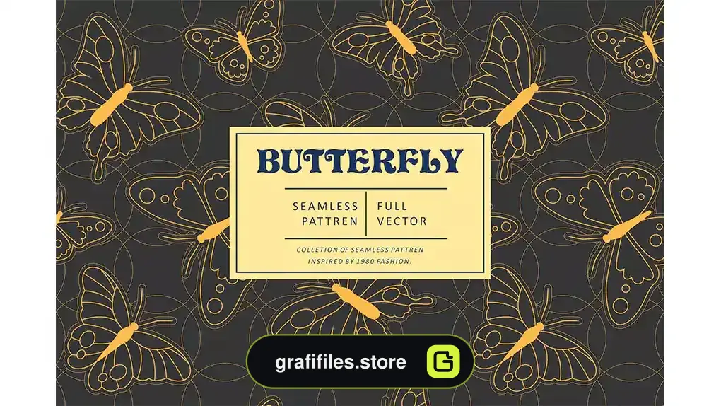 پترن پروانه Butterfly Seamless Pattern 3