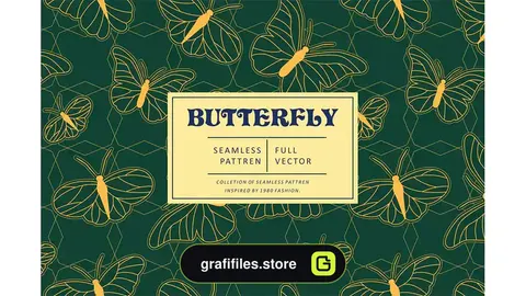 پترن پروانه Butterfly Seamless Pattern
