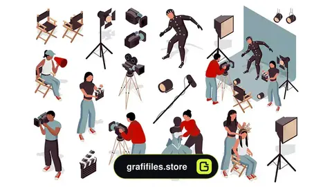 ایلوستریشن ایزومتریک فیلمبرداری