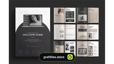 قالب ایندیزاین دفترچه راهنما Client Welcome Guide Template