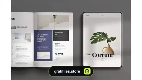 قالب ایندیزاین بروشور Corrum Brochure Template