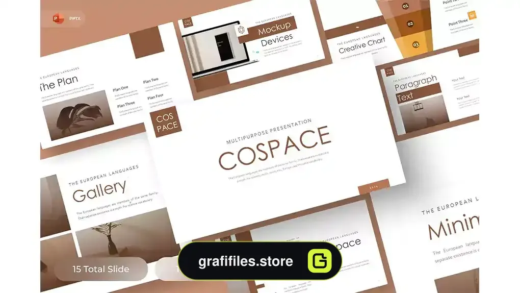 قالب پاورپوینت چند منظوره Cospace - Multipurpose PowerPoint Template