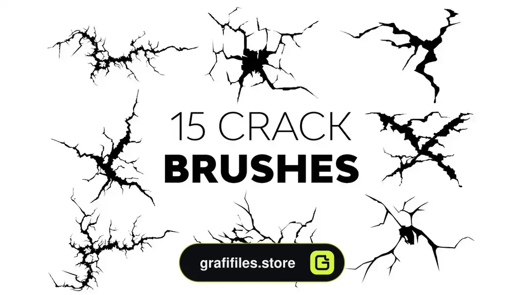 دانلود 15 براش ترک فتوشاپ Crack Brushes
