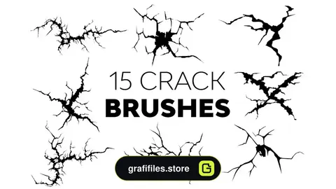 دانلود 15 براش ترک فتوشاپ Crack Brushes