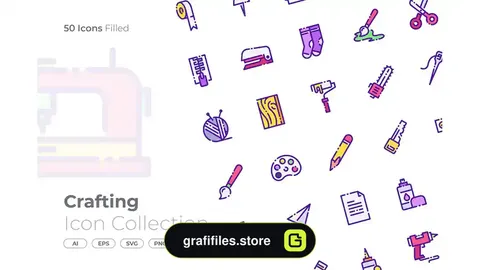 دانلود 50 آیکون مهارت Crafting Filled Icon