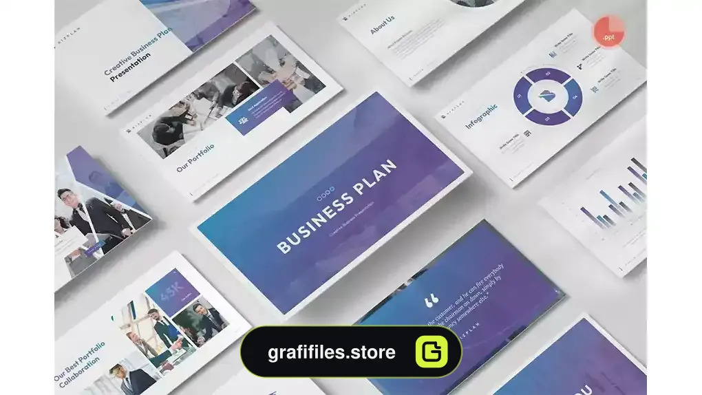 قالب پاورپوینت کسب و کار Creative Business Plan PowerPoint