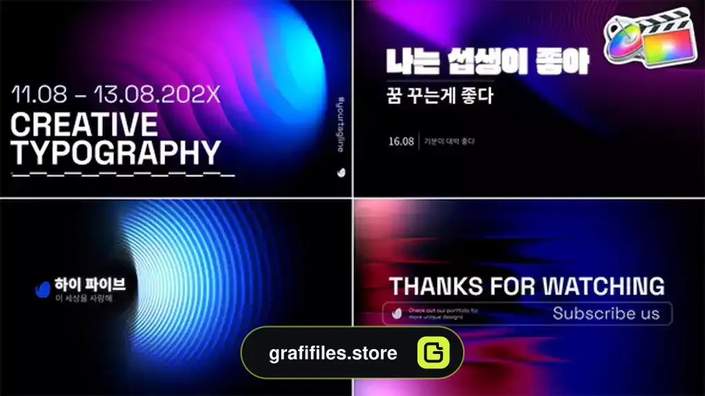 پروژه فاینال کات تایپوگرافی Creative Typography for FCPX