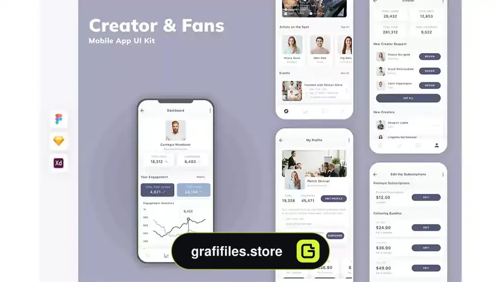 رابط کاربری اپلیکیشن کریتور طرفداران